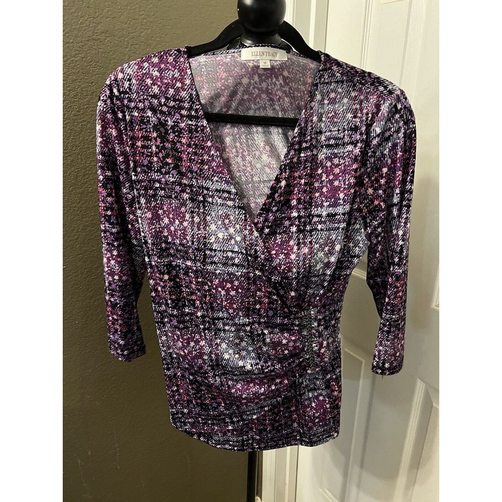 Ellen Tracy‎ Slinky Top Blouse Size Medium Business Attire